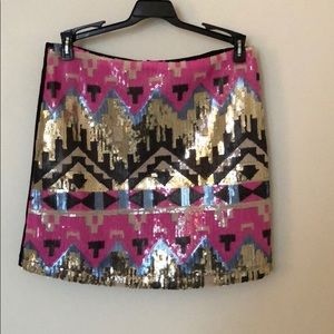 Colorful sequin miniskirt